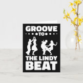 Lindy Hop Dancer Swing Dance Swing Dancing Paar Kaart (Gele Bloem)