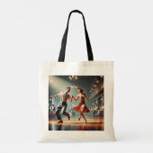 Lindy Hop Dancing Paar Tote Bag (Achterkant)
