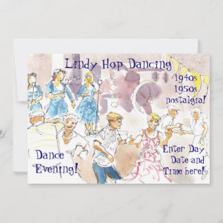 Lindy Hop Swing Dancing Kaart