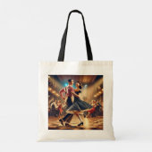 Lindy Hop Swing Dancing Paar Tote Bag (Achterkant)