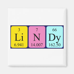 Lindy periodieke table name magnet