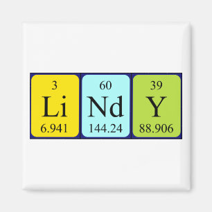 Lindy periodieke table name magnet