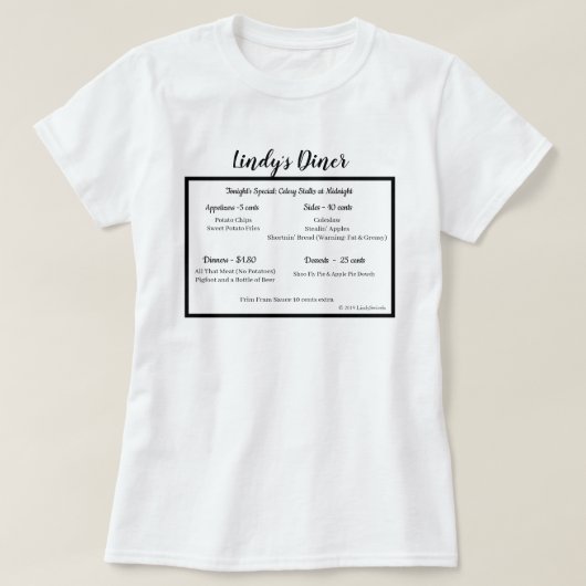 Lindy's Diner T-shirt (Design voorkant)