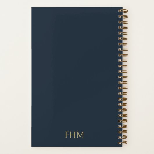 Line A Day Journal | Elegant Zwart & Goud Notitieboek (Achterkant)