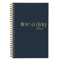 Line A Day Journal | Elegant Zwart & Goud