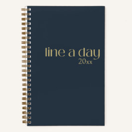 Line A Day Journal | Elegant Zwart & Goud Notitieboek
