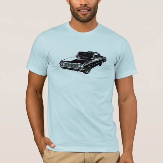 Line art 1964 Chevrolet Impala t-shirt (Voorkant)