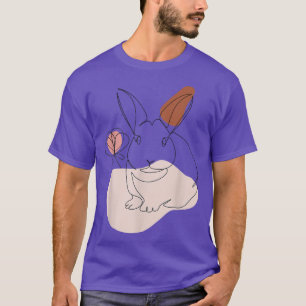 Line Art Abstract minimalist van Rabbit Bunny Face T-shirt