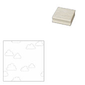 Line Art, Alabaster Wood Art Stamp Rubberstempel (Gestempeld)