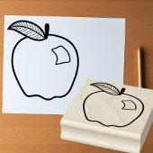 Line Art Apple voor ambachten en leraren Rubberstempel