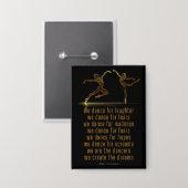 Line Art Ballet dansers en dans gedicht van Einste Button (Voorkant / Achterkant)