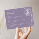 Line Art bloem Lavendel Details Behuizing Kaart