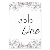 Line Art Bloemen Bruiloft Receptie Zitkaarten Kaart (Voorkant)