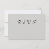 Line-art bloemen maaltijdkeuzes RSVP kaartje (Achterkant)