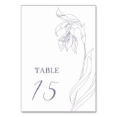 Line Art bloemenboog Lavendel Kaart (Achterkant)