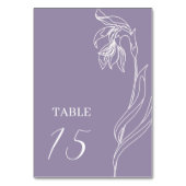 Line Art bloemenboog Lavendel Kaart (Voorkant)