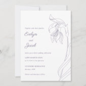 Line Art bloemenboog Lavendel Kaart (Voorkant)