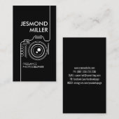 Line Art Camera Fotograaf Visitekaartje (Voorkant / Achterkant)