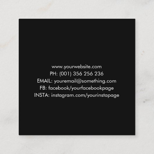 Line Art Camera Fotografe Visitekaartje (Achterkant)