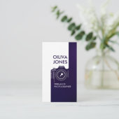 Line Art Camera Fotografe Visitekaartje (Staand voorkant)