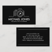 Line Art Camera Icon-Visitekaartje Visitekaartje (Voorkant / Achterkant)