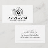 Line Art Camera Pictogram Visitekaartje (Voorkant / Achterkant)