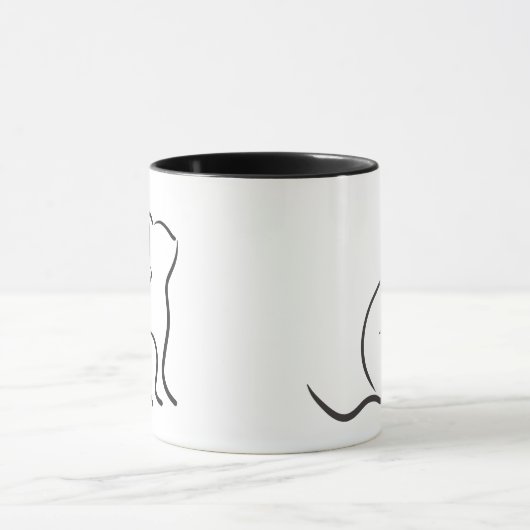 Line art cat  mok (Midden)