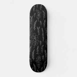 Line Art Eucalyptus Patroon Persoonlijk Skateboard
