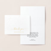 Line Art Floral Elegante bruiloft Bedankt Folie Kaarten (Display)