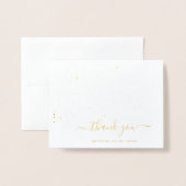 Line Art Floral Elegante bruiloft Bedankt Folie Kaarten (Voorkant met envelop)