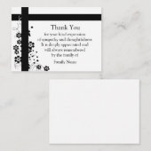 Line Art Flower na begrafenis bedankkaarten Notitiekaartje (Voorkant / Achterkant)