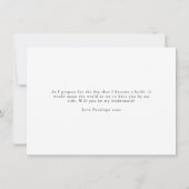 Line Art Foliage Leaf Bridesmaid Kaart (Achterkant)