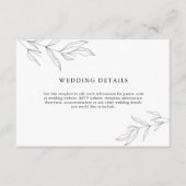 Line Art Foliage Leaf — Details Enclosure Card Informatiekaartje (Voorkant)