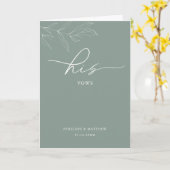 Line Art Foliage Sage his Vows Kaart (Gele Bloem)