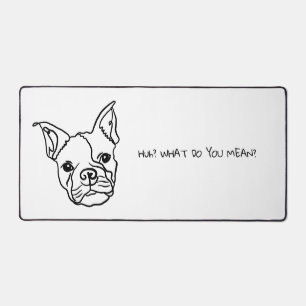 Line Art Frenchie: uw aangepaste tekst hier Bureaumat