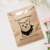LIne Art Funny Cat 3 in de tas op maat gemaakt Bedankzakje (Gezegeld)