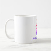 LIne Art Funny Cat gepersonaliseerd Koffiemok (Links)