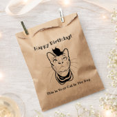 LIne Art Funny Cat in de tas op maat Bedankzakje (Geknipt)