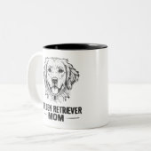 Line Art Golden Retriever Dog Mom Gift Mok (Voorkant links)