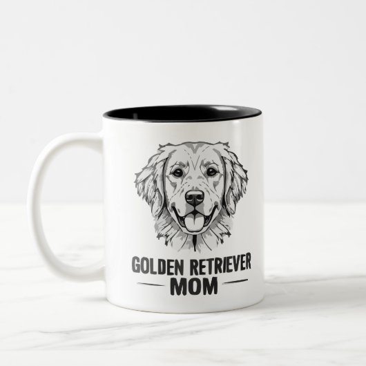Line Art Golden Retriever Dog Mom Gift Mok (Links)