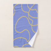 Line Art: Goud op blauw Bad Handdoek (Handdoek)