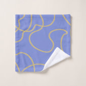 Line Art: Goud op blauw Bad Handdoek (Wasdoekje)