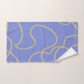 Line Art: Goud op blauw Bad Handdoek (Handdoek)