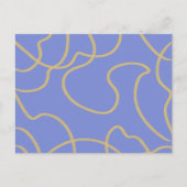 Line Art: Goud op blauw Briefkaart (Voorkant)