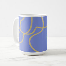 Line Art: Goud op blauw