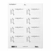 Line Art Greenery Business Kindly levert aan Etiket (Full Sheet)