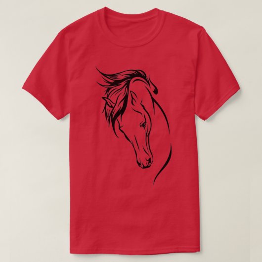Line Art Horse Head T-shirt (Design voorkant)
