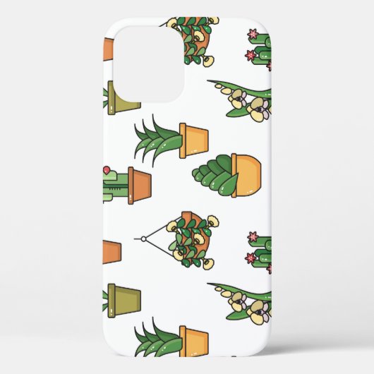 Line Art Houseplants:  naadloos Case-Mate iPhone Case (Achterkant)
