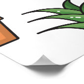 Line Art Houseplants:  naadloos Poster (Hoek)