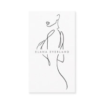 Line Art Ink Minimalist Woman Appointcard